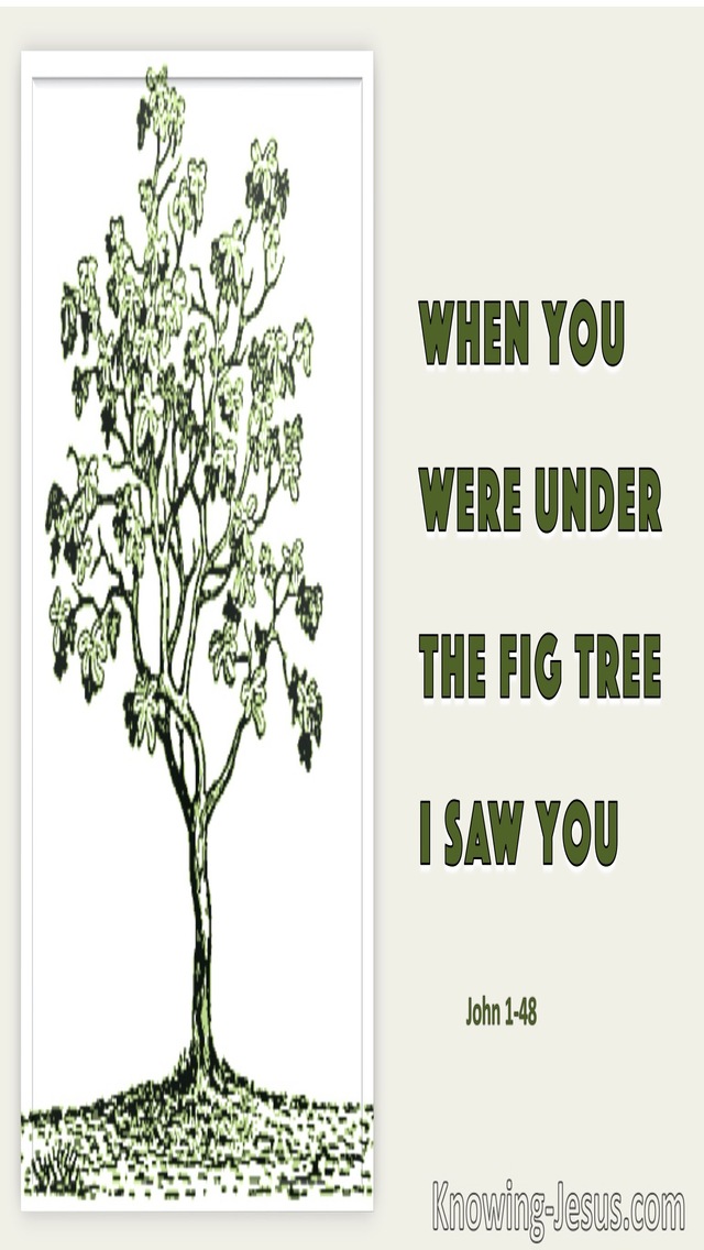 John 1:48 SAGE – When Thou Wast Under The Fig Tree I Saw Thee (beige)